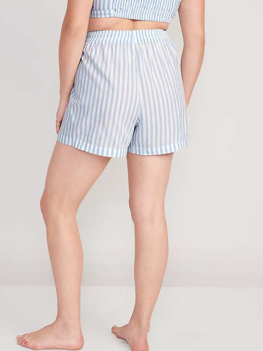 Image number 6 showing, Matching High-Waisted Printed Pajama Boxer Shorts - 3.5-inch inseam