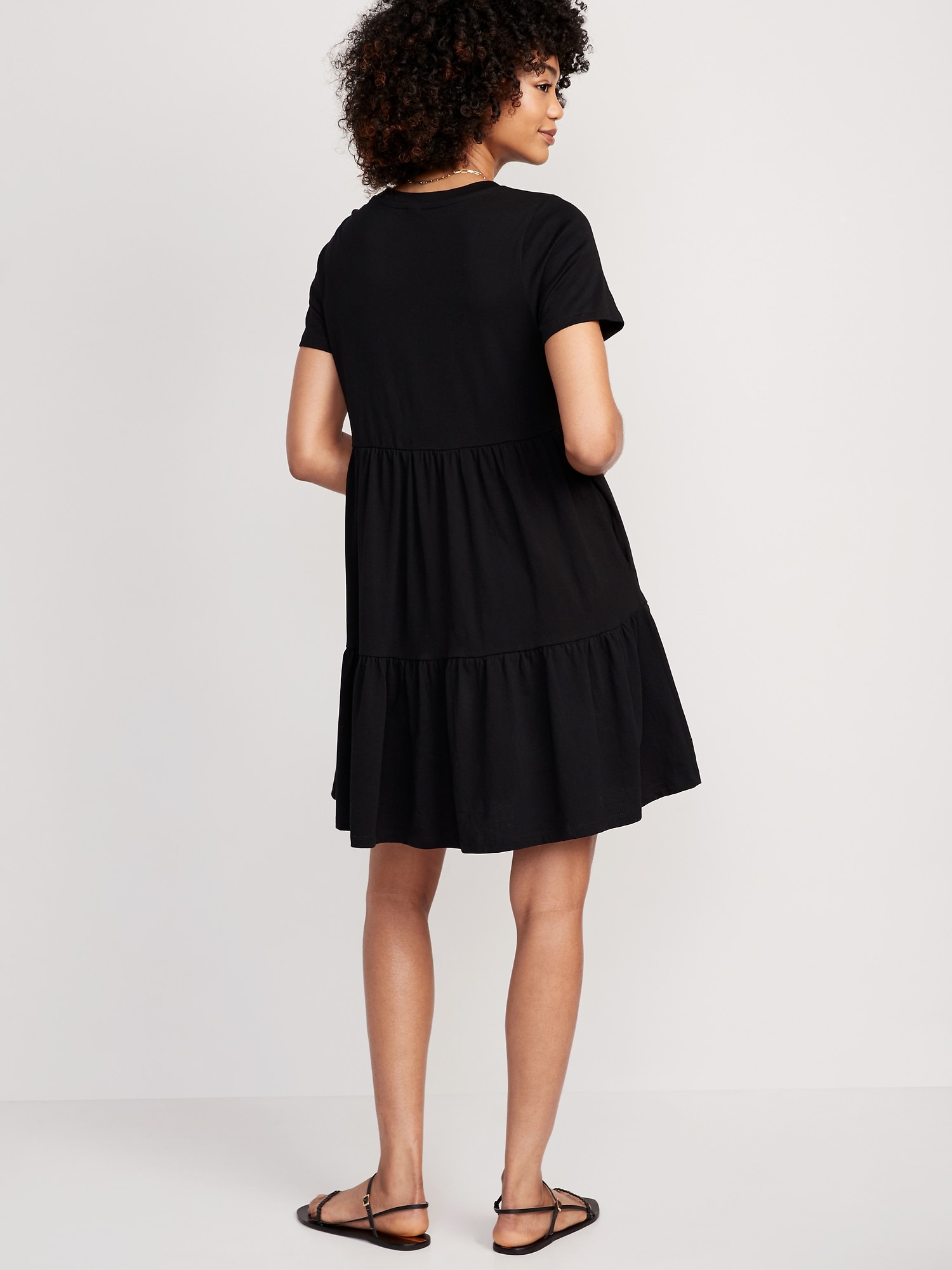 Tiered Smock Shirt Dress