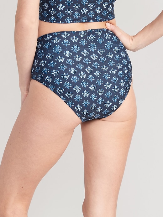 Image number 2 showing, Matching High-Waisted Printed Banded Bikini Swim Bottoms