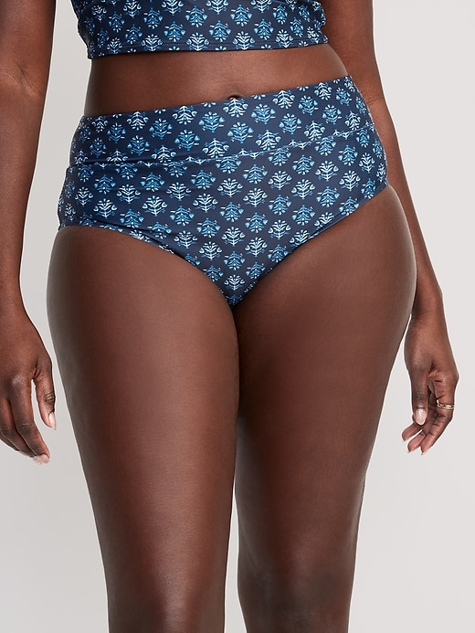 Image number 5 showing, Matching High-Waisted Printed Banded Bikini Swim Bottoms