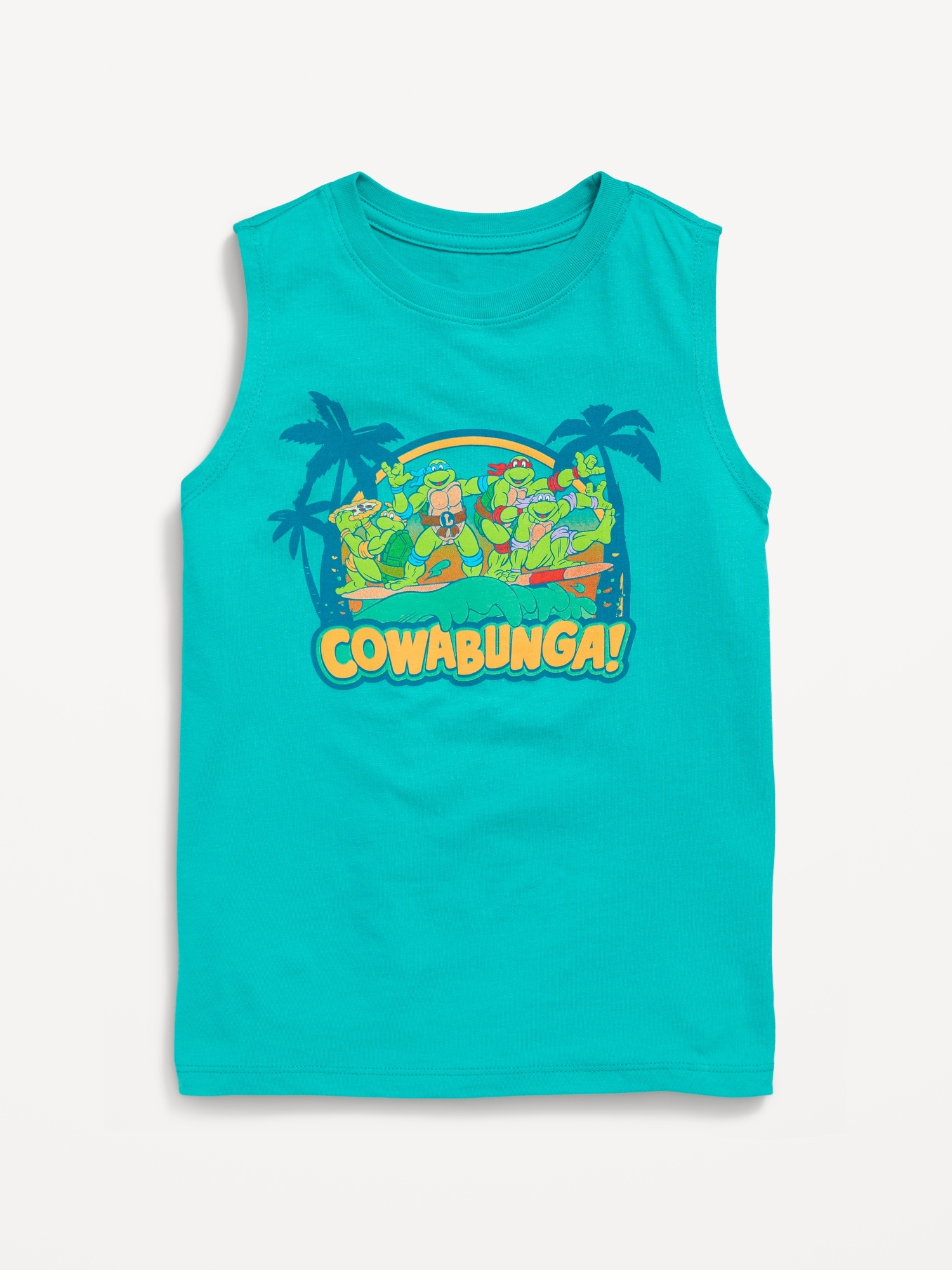 Old Navy Gender-Neutral Teenage Mutant Ninja Turtles™ "Cowabunga!" Tank Top for Kids blue. 1