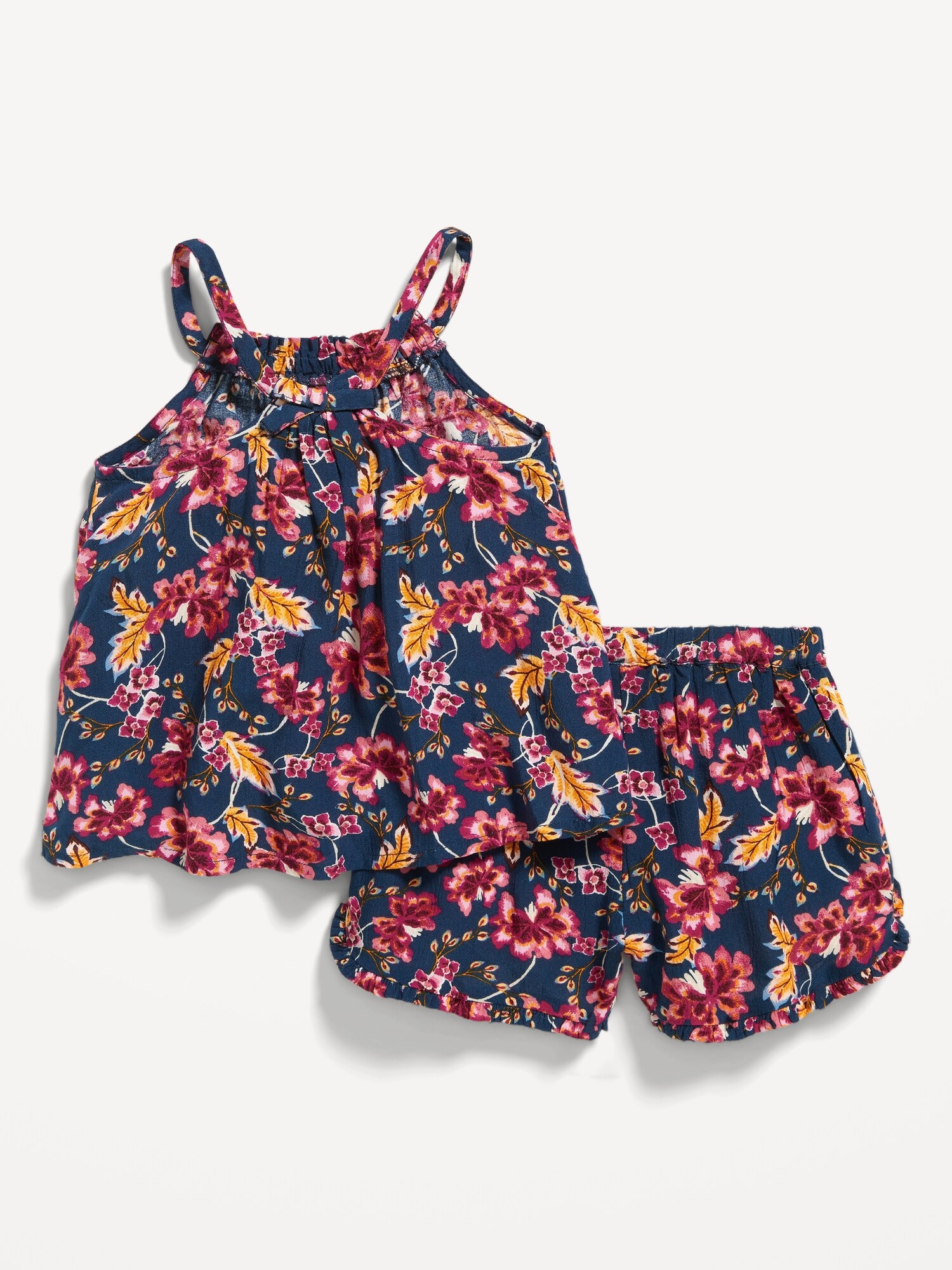 Strip Me Baby Shorts Set(Navy/Cream)
