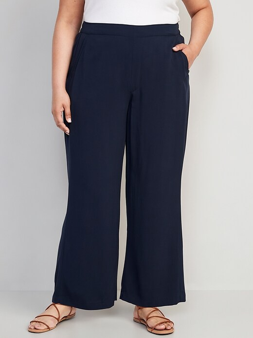 Old Navy High-Waisted Playa Soft-Spun Wide-Leg Pants for Women In The Navy