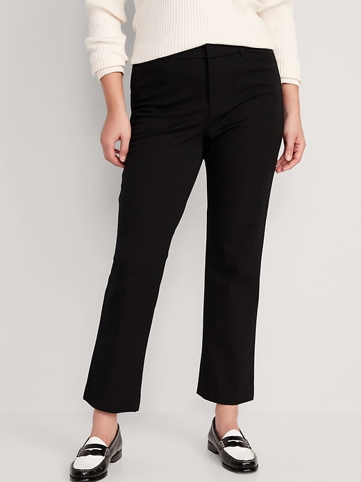 Image number 5 showing, High-Waisted Pixie Straight Ankle Pants for Women