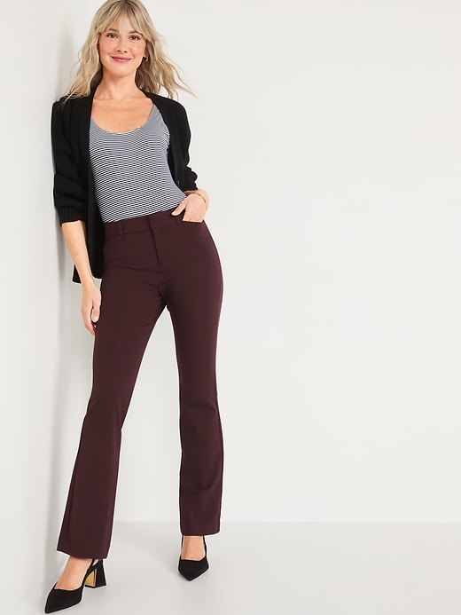 Old Navy High-Waisted Pixie Flare Pants in Burgundy NEW Plus Size 20