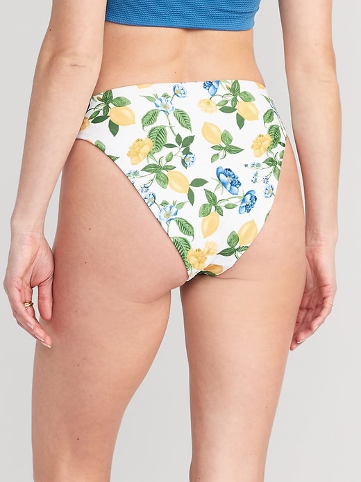 Low-Rise V-Front French-Cut Bikini Swim Bottoms