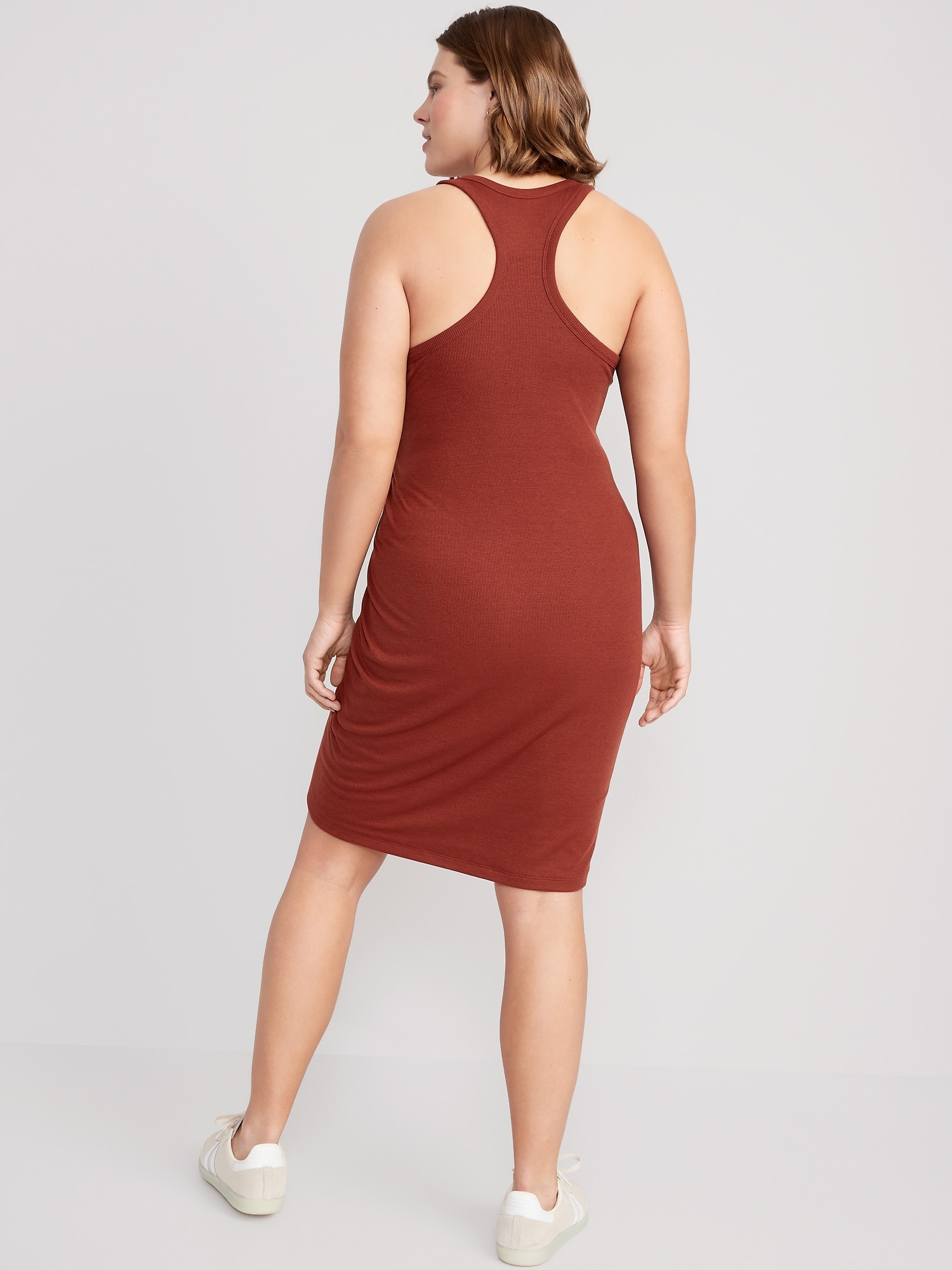 UltraLite Racerback Rib-Knit Ruched Dress for Women | Old Navy