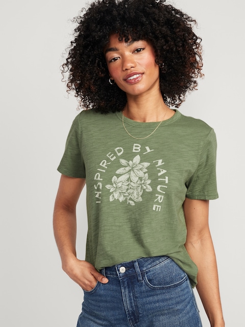 EveryWear Slub-Knit Graphic T-Shirt