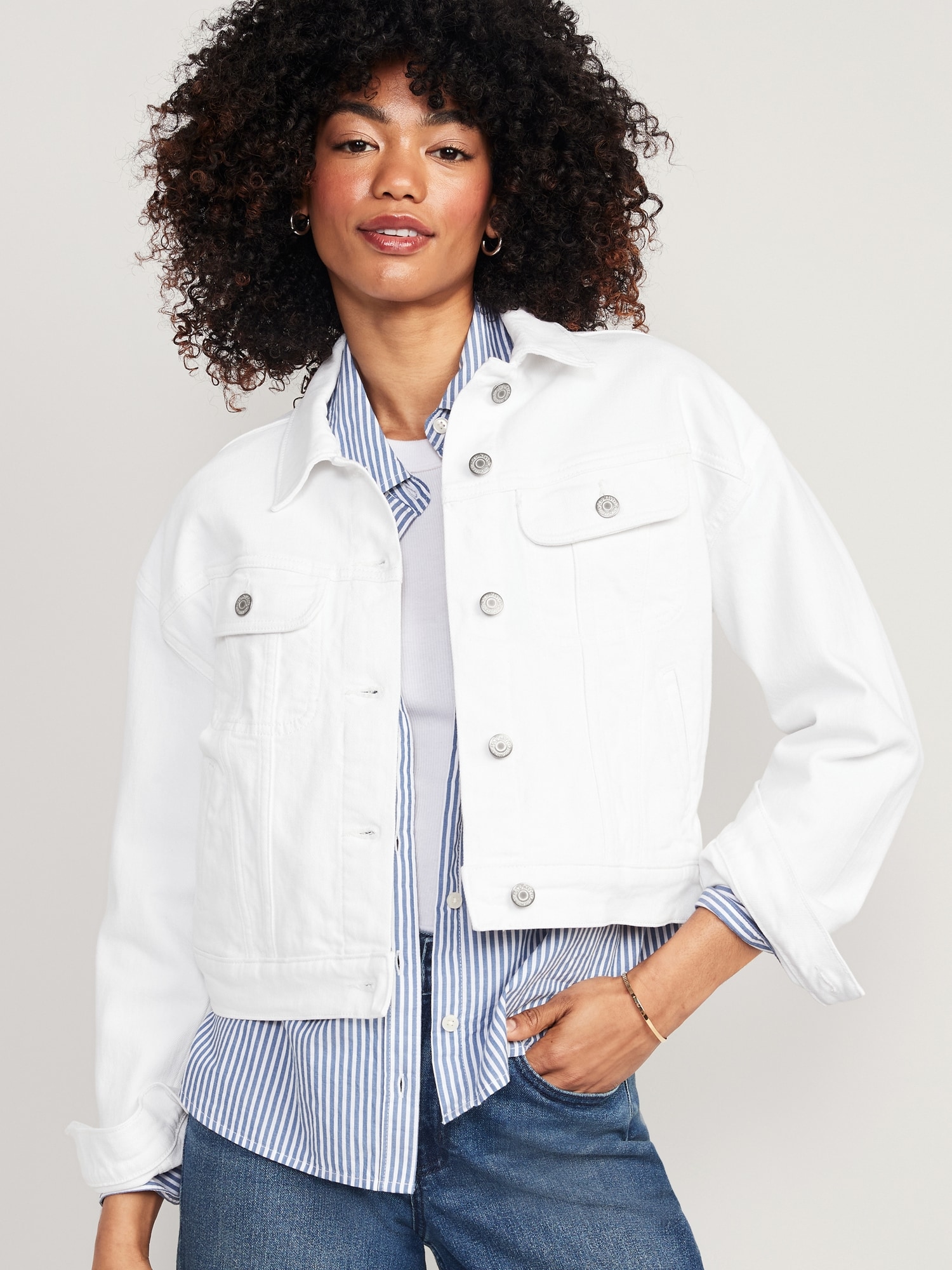 Spring Wardrobe Essential White Jean Jacket – Just Style LA