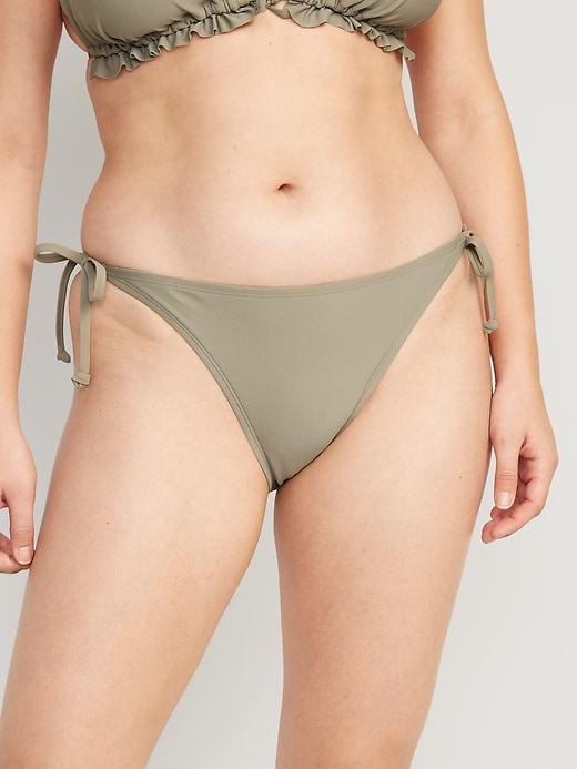 Image number 5 showing, Low-Rise String Bikini Swim Bottoms
