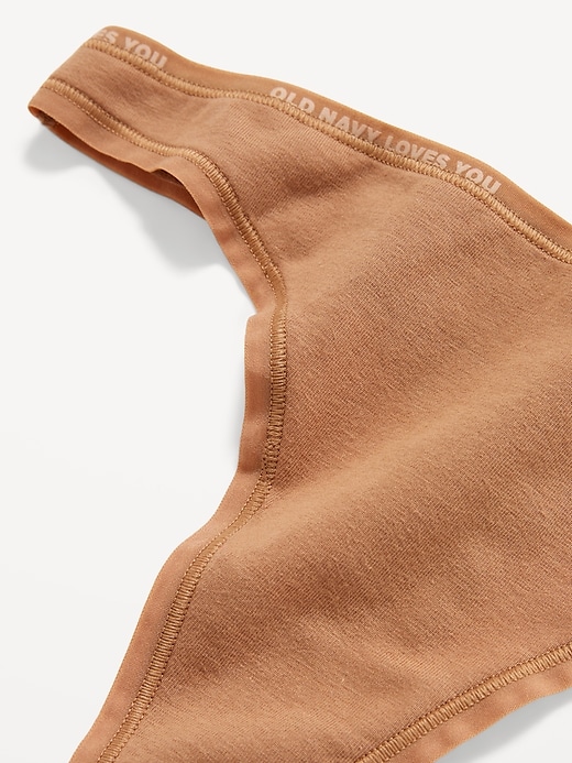 Image number 4 showing, Low-Rise Logo Graphic Thong Underwear