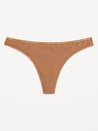 Image number 1 showing, Low-Rise Logo Graphic Thong Underwear