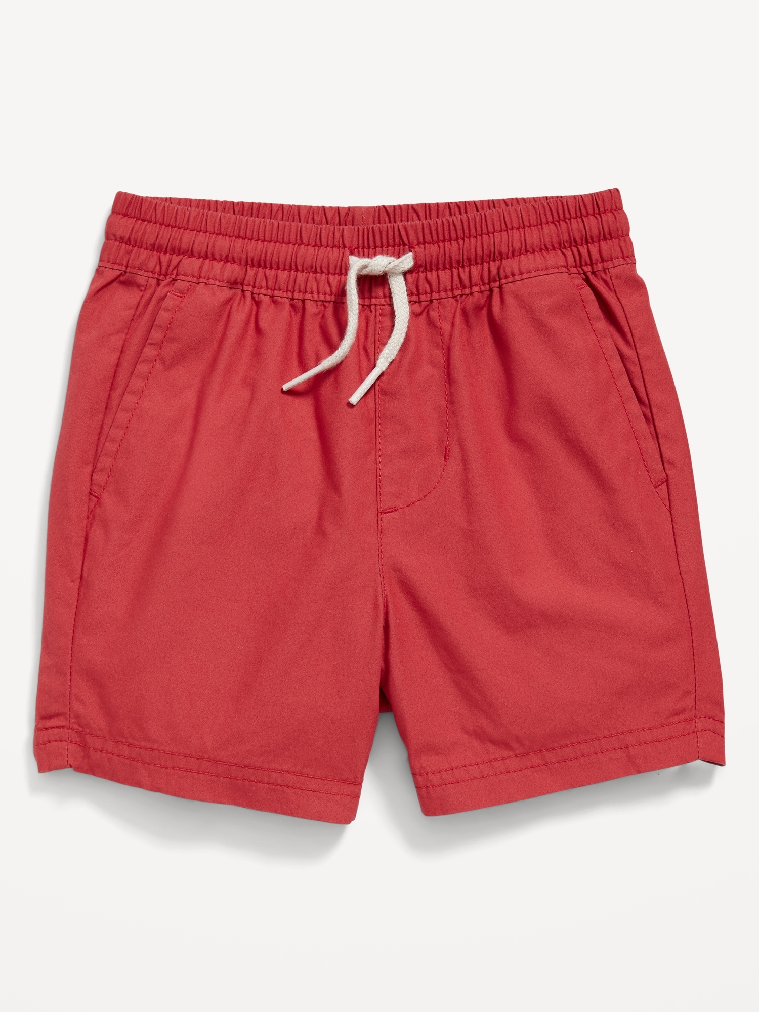 Old Navy Functional-Drawstring Poplin Shorts for Toddler Boys red. 1