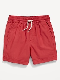 Image number 1 showing, Functional-Drawstring Poplin Shorts for Toddler Boys