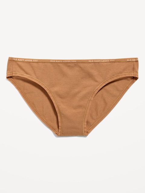 Mid-Rise Everyday Cotton Logo Graphic Bikini Underwear