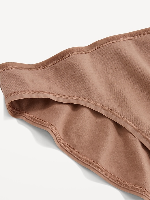 L'image numéro 3 présente Culotte bikini passe-partout en coton à logo à taille mi-basse