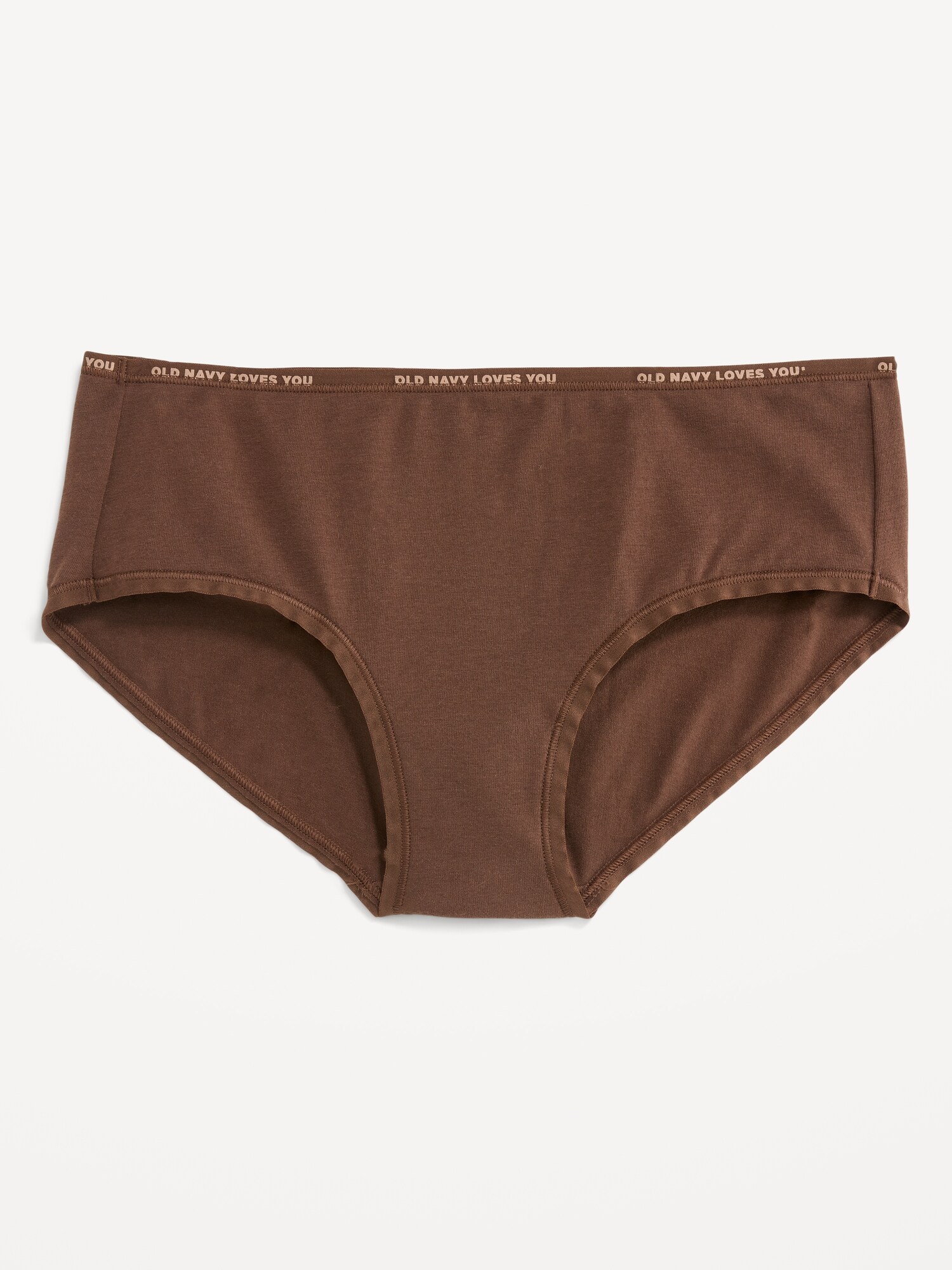 Old Navy Mid-Rise Logo Graphic Hipster Underwear for Women brown. 1