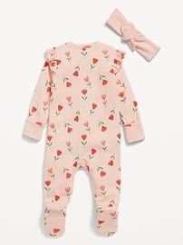 L'image numéro 2 présente Layette avec bandeau et une-pièce à pieds Nuit ou jeu à glissière bidirectionnelle unisexe pour Bébé