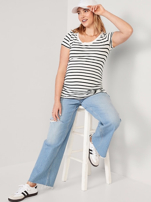 Image number 3 showing, Maternity Scoop-Neck T-Shirt