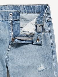 View large product image 5 of 5. High-Waisted Baggy Ripped Wide-Leg Jeans for Girls