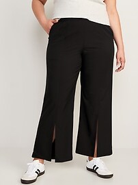 High-Waisted StretchTech Wide-Leg Pants