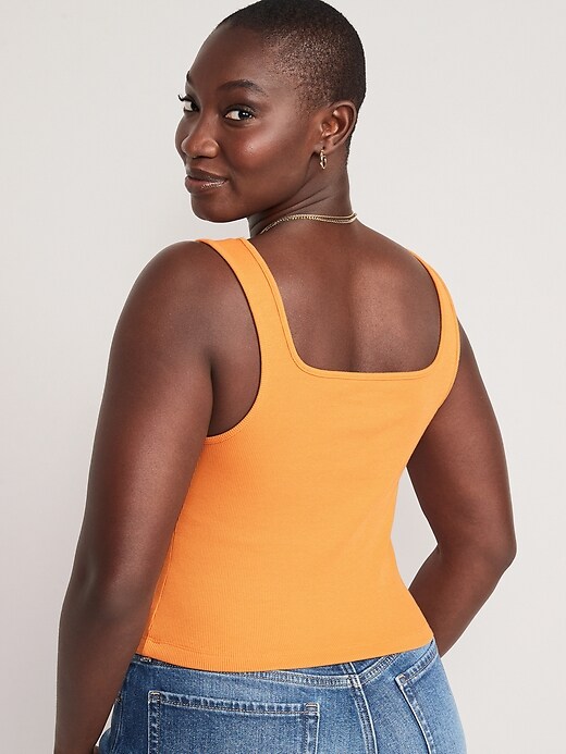 NKNIT rib mini tank top(navy、yellow) Ultra-Crop Rib-Knit Tank Top | Old Navy