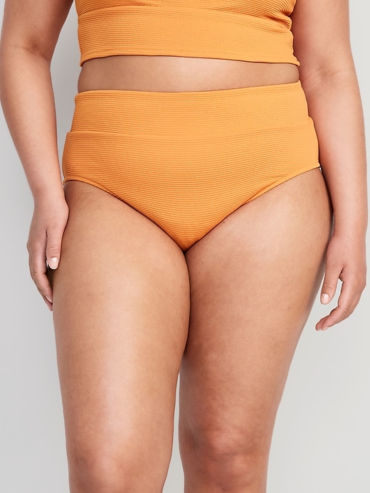 Old Navy High-Waisted Pucker Classic Bikini Swim Bottoms for Women