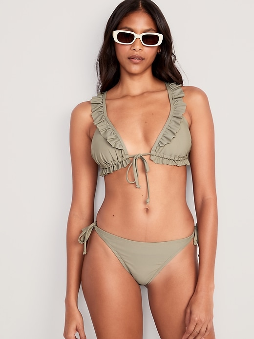 Image number 3 showing, Low-Rise String Bikini Swim Bottoms