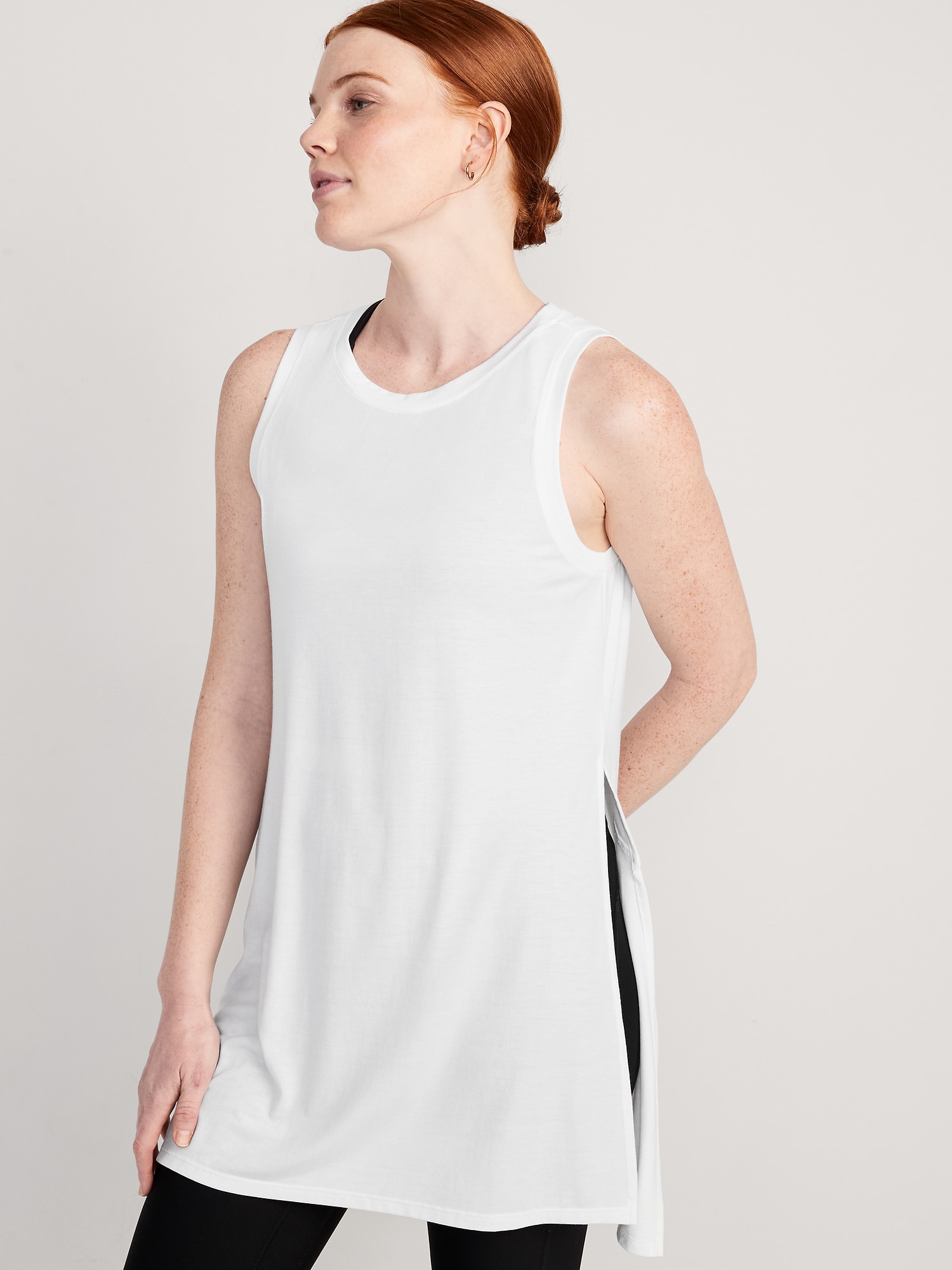 Old Navy UltraLite All-Day Sleeveless Tunic for Women white. 1