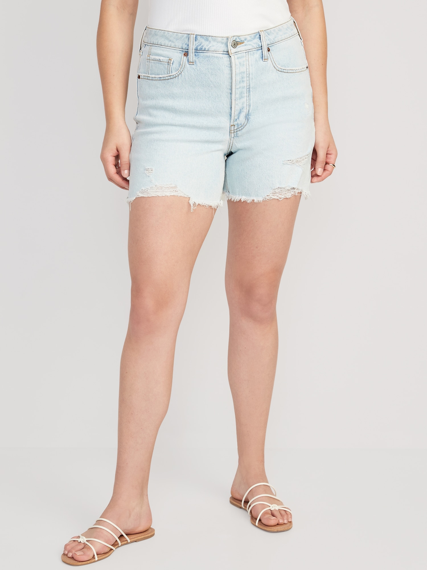 High-Waisted O.G. Straight Jean Shorts -- 5-inch inseam