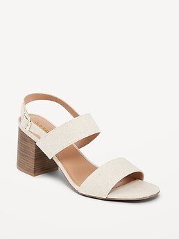 Navy block heel clearance sandal