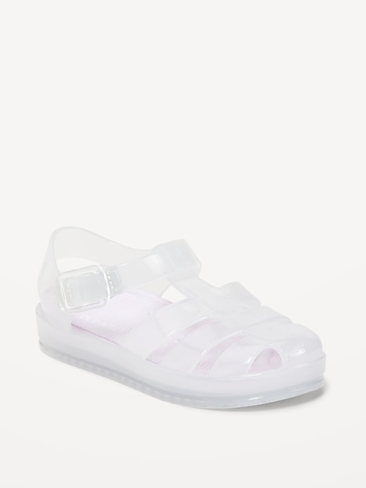 View large product image 1 of 1. Shiny-Jelly Fisherman Sandals for Toddler Girls
