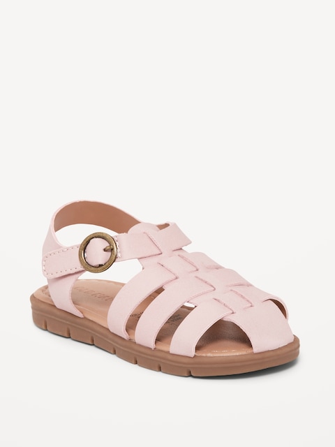Chunky Fisherman Sandals for Toddler Girls - In The Pink