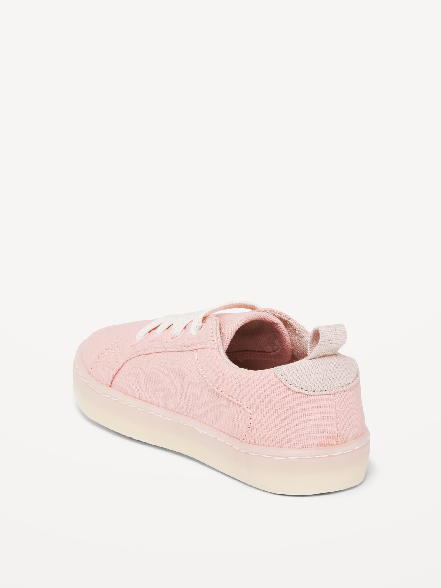 Elastic-Lace Canvas Sneakers for Toddler Girls | Old Navy