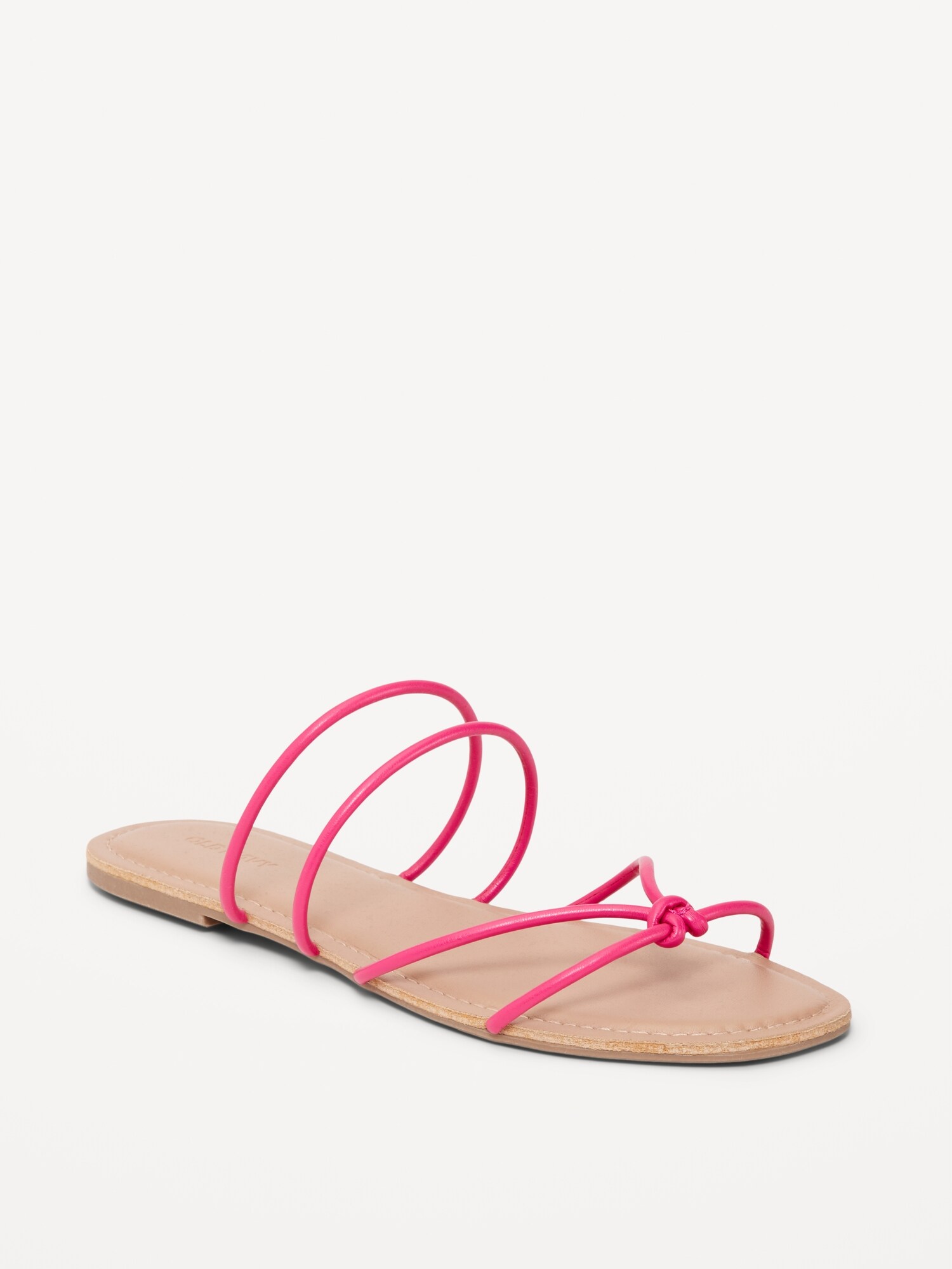 Old Navy Faux-Leather Strappy Knotted Sandals for Women pink. 1