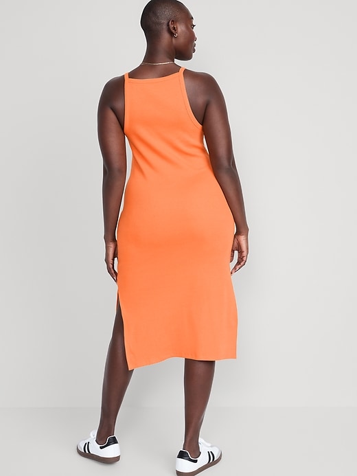 Image number 6 showing, Fitted Sleeveless Rib-Knit Midi Dress