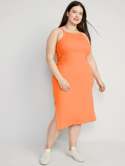 Image number 7 showing, Fitted Sleeveless Rib-Knit Midi Dress