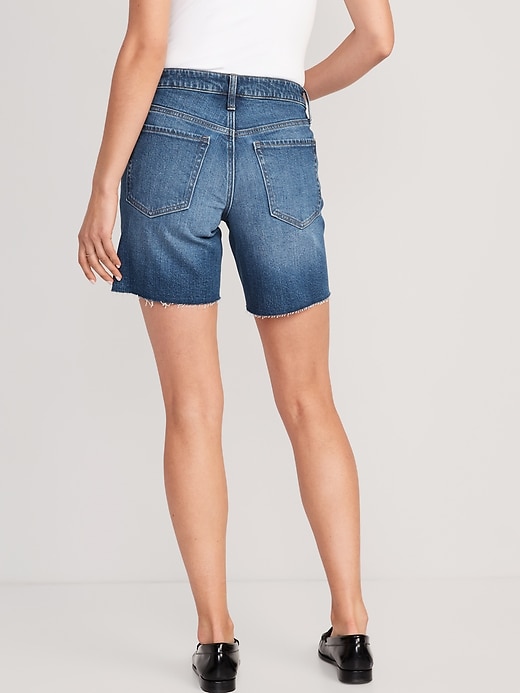 Image number 2 showing, Mid-Rise OG Loose Jean Cut-Off Shorts -- 7-inch inseam
