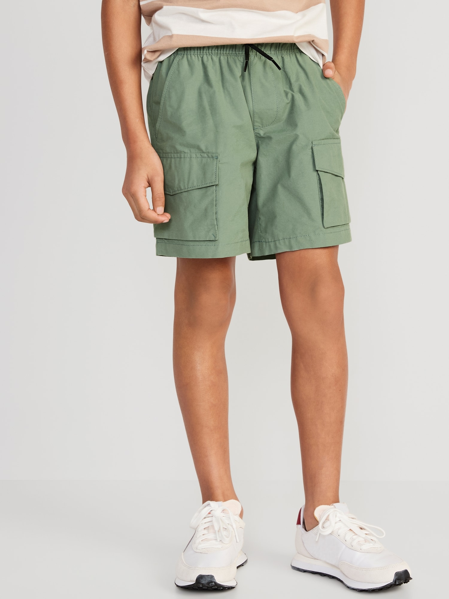 Old Navy Straight Cargo Jogger Shorts for Boys (Above Knee) green. 1