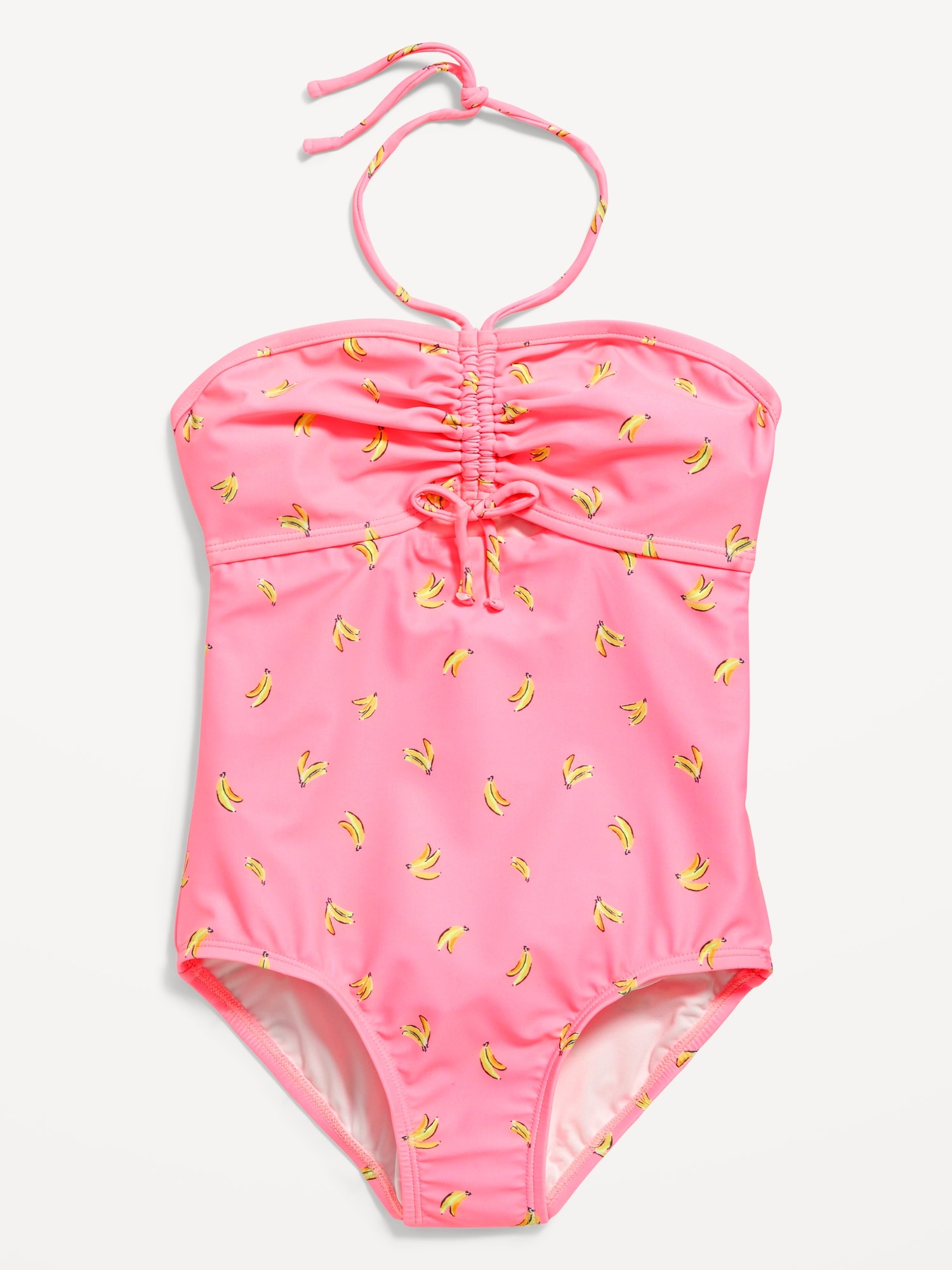 Old Navy Printed Ruched Halter One-Piece Swimsuit for Girls multi. 1