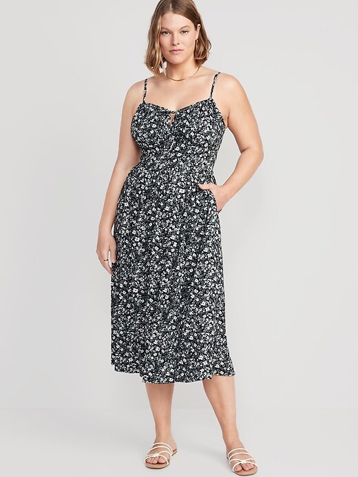 Image number 5 showing, Fit & Flare Sleeveless Floral Midi Dress