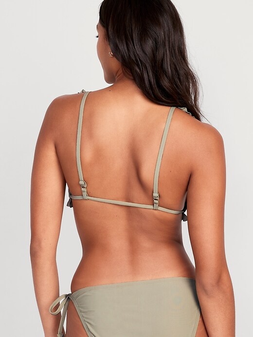100 Linen Triangle Bikini Bathing Suit Tops for Casual Summer – NTG Fad