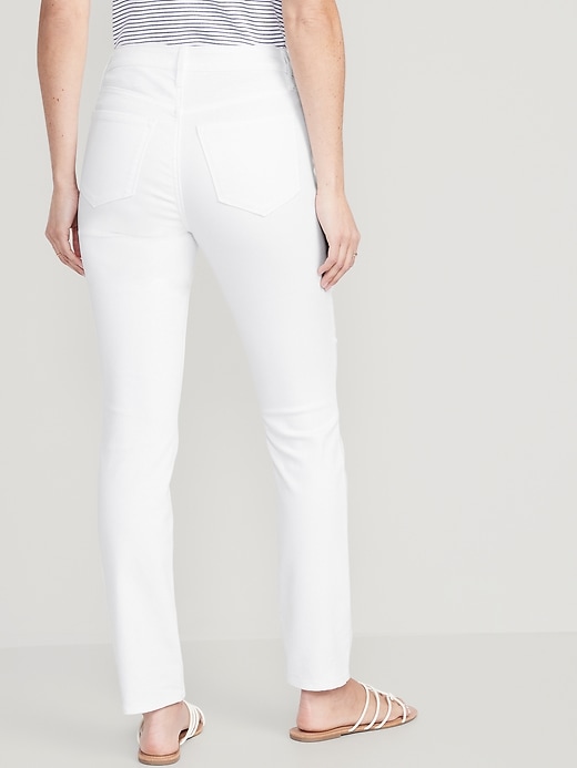 Image number 2 showing, High-Waisted Wow Straight White Jeans