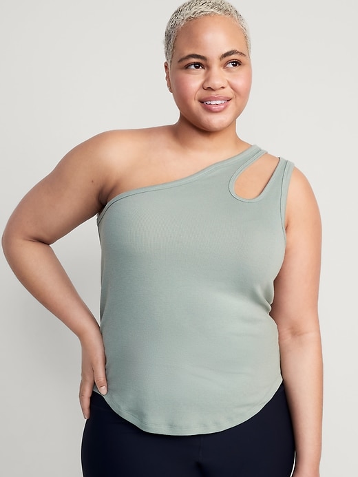 Image number 7 showing, UltraLite All-Day One-Shoulder Cutout Tank Top