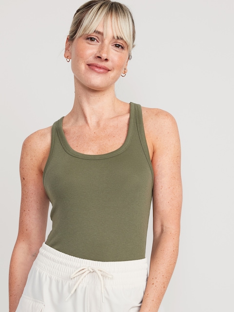 UltraLite Rib-Knit Racerback Tank Top - Alpine Tundra