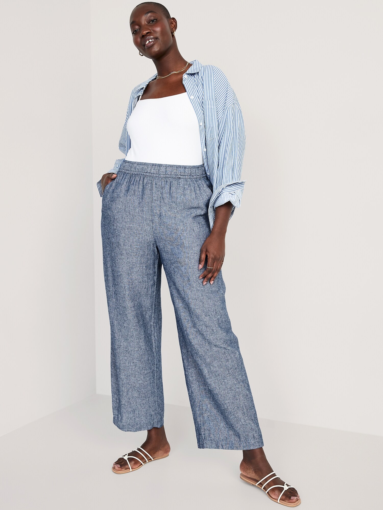 Old Navy Wide Leg Linen Pants - clothing & accessories - by owner - apparel  sale - craigslist