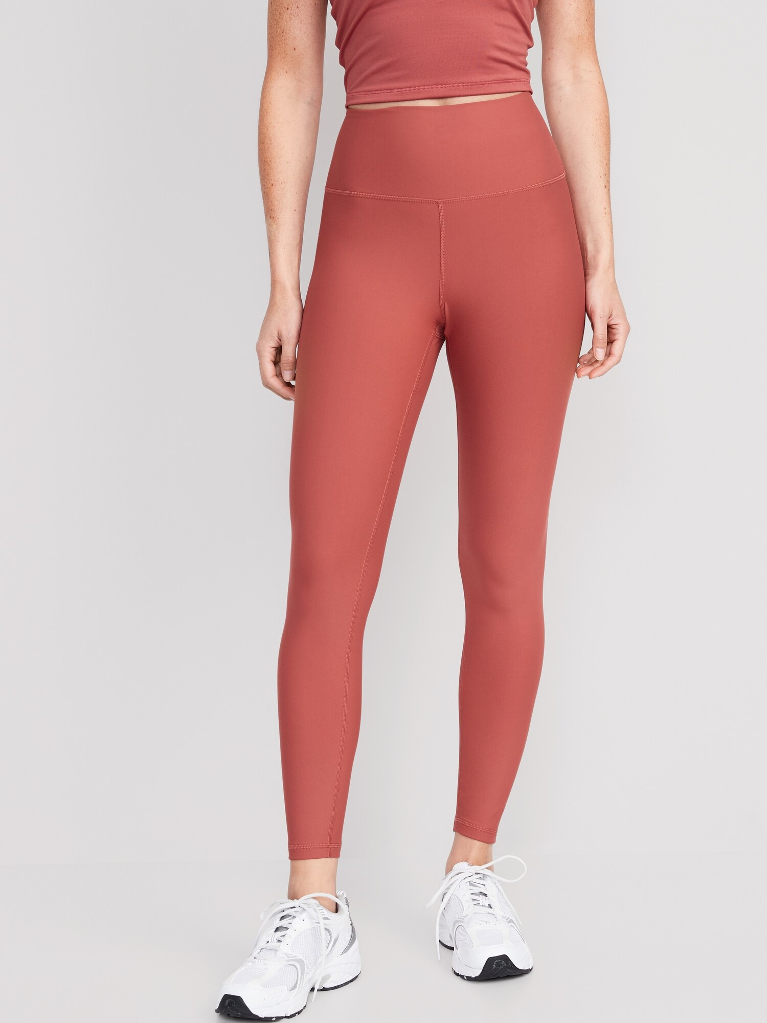 Old Navy High-Waisted PowerSoft 7/8-Length Leggings for Women orange. 1