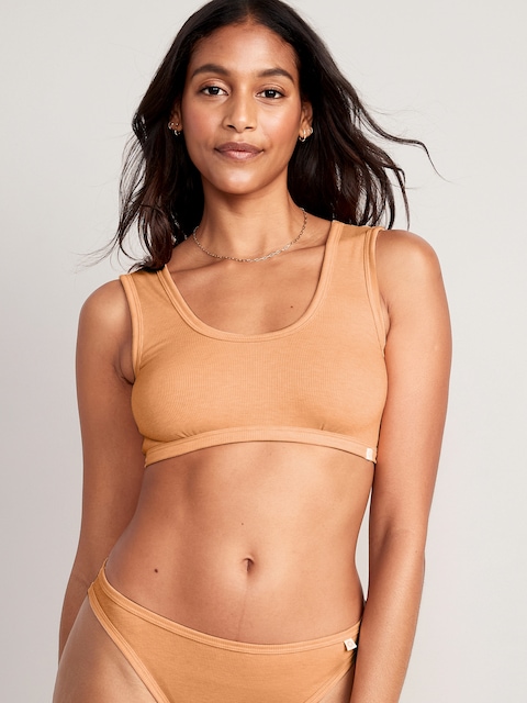 Rib-Knit Bralette Top