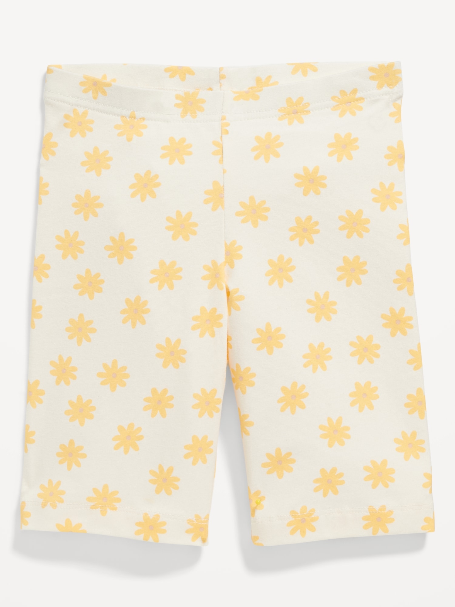 Old Navy Printed Long Biker Shorts for Girls yellow. 1