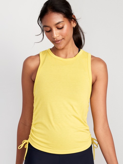 UltraLite Ruched Tie Tank Top